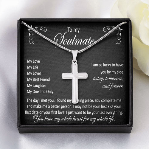 Personalized cross necklace - gift for Soulmate