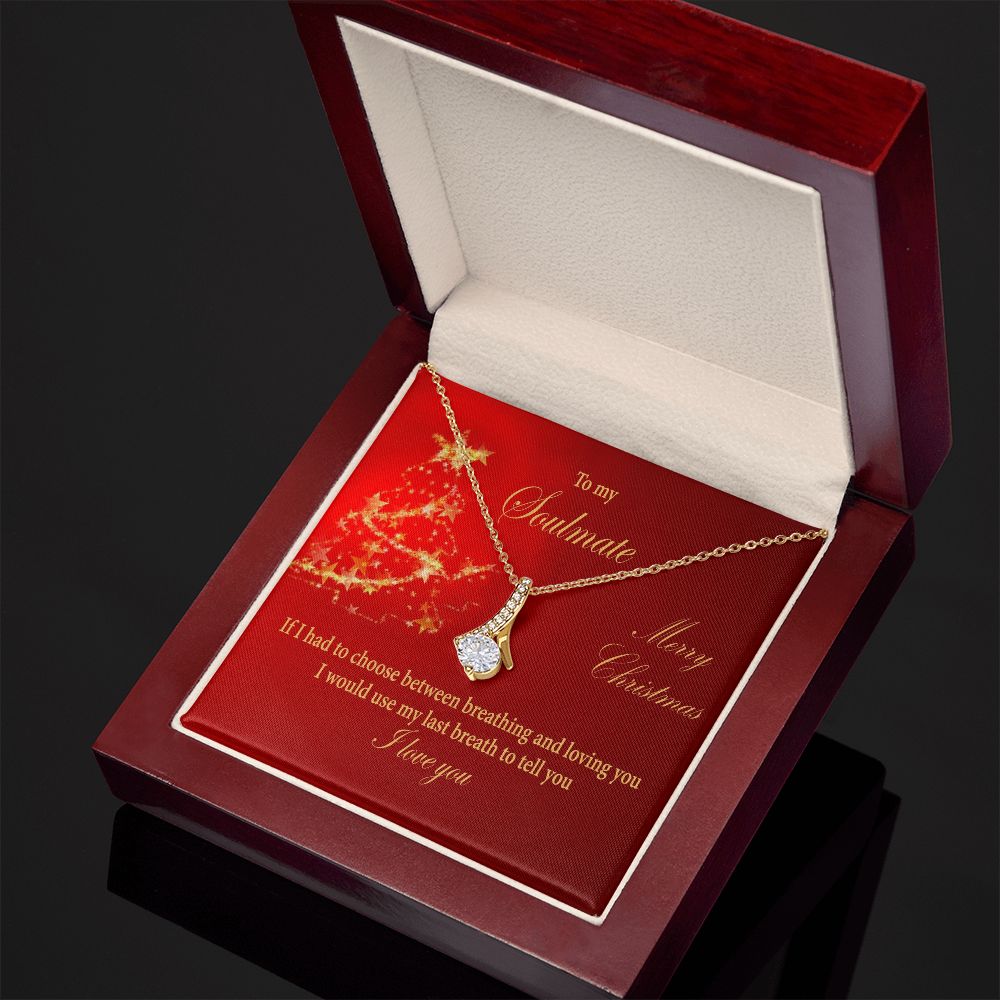 Alluring Beauty necklace, Christmas gift for soulmate-red