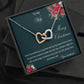 Interlocking Hearts necklace, Christmas gift for wife