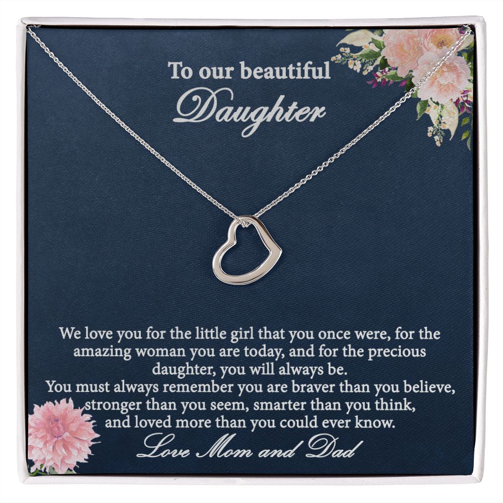Delicate Heart Necklace gift for daughter