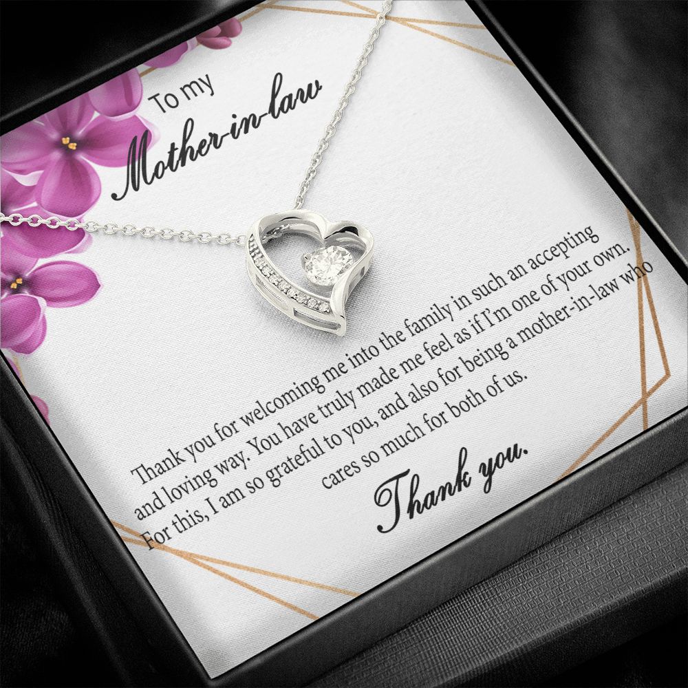 Forever love necklace, gift for the mother-in-law