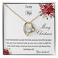 Forever love necklace, Christmas gift for wife, white