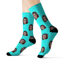 Load image into Gallery viewer, Custom photo socks with text
