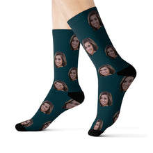 Load image into Gallery viewer, Custom photo socks with text
